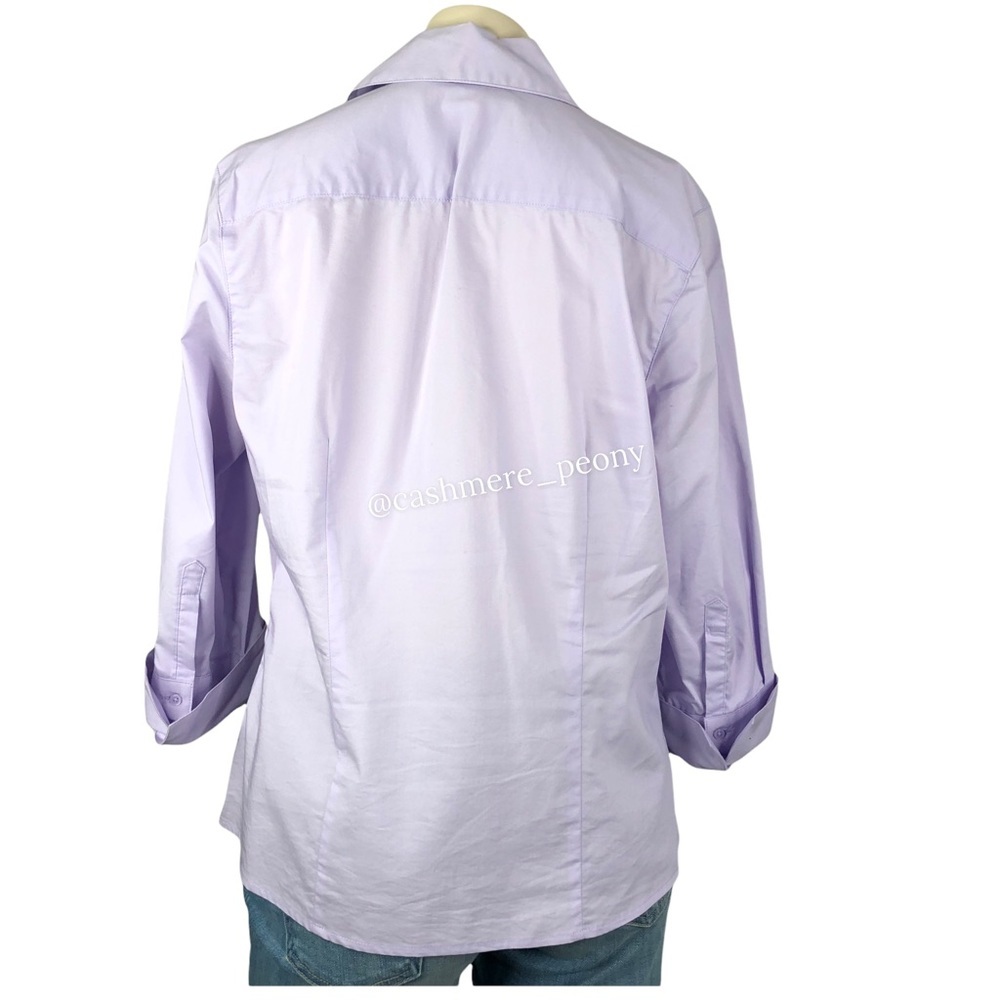 Merona Purple Button Down Shirt Medium - Picture 3 of 7